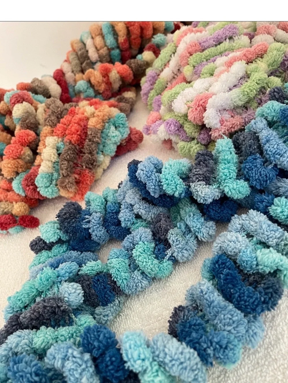 Multicolor Pom-Pom Kids Scarf - Soft Cozy Winter Accessory